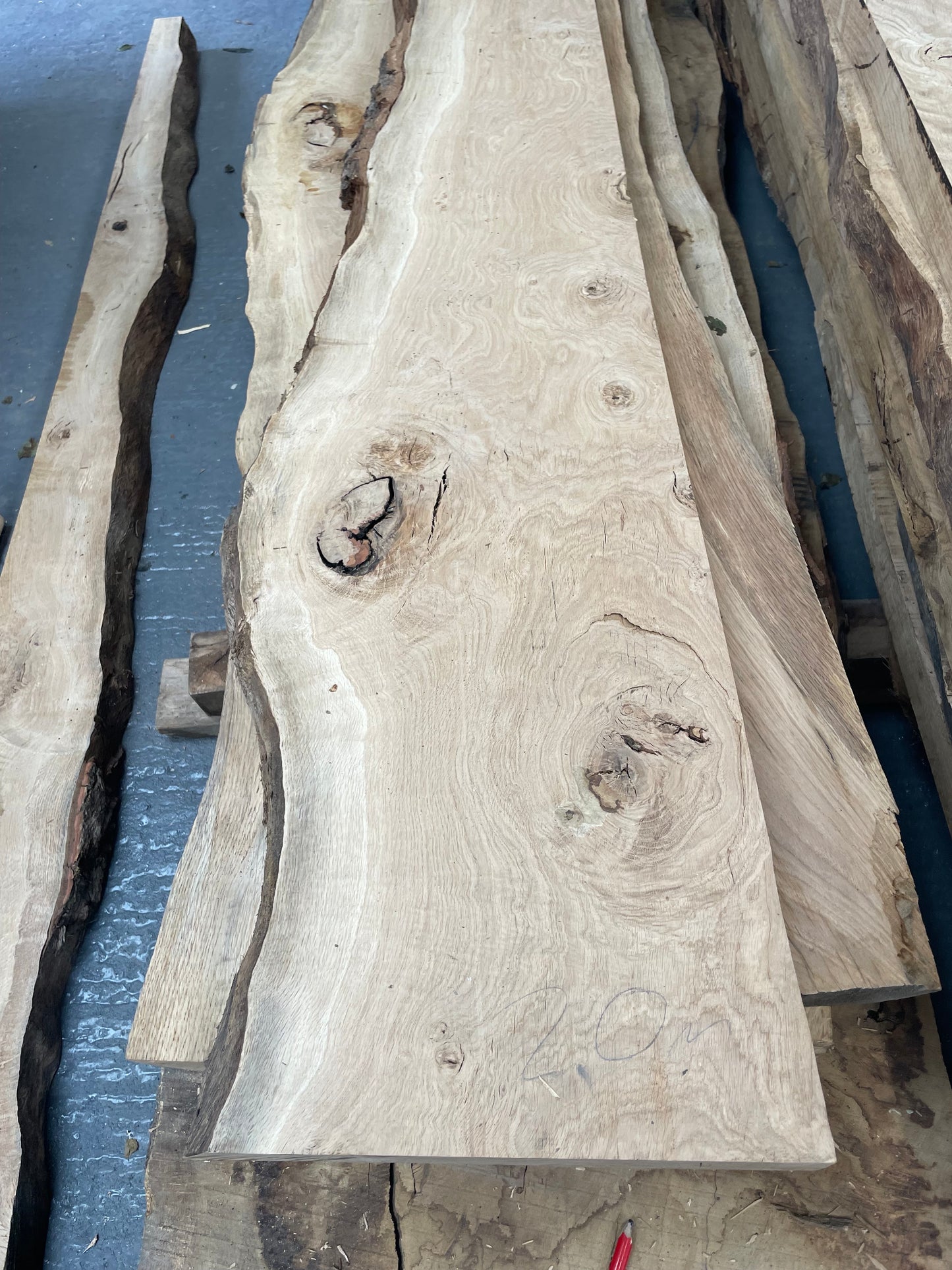 Chunky Live Edge Character Oak Floating Shelves - FocusFive Designs