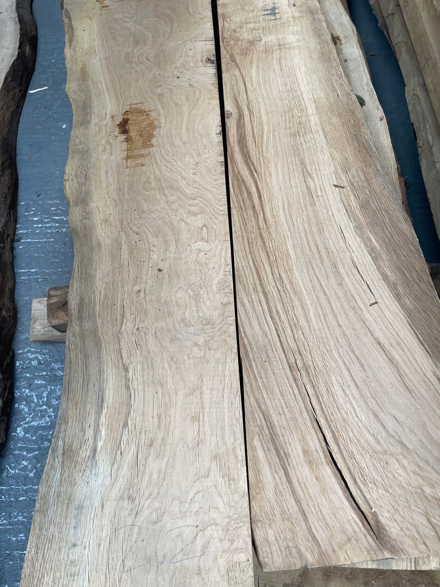 Chunky Live Edge Character Oak Floating Shelves - FocusFive Designs