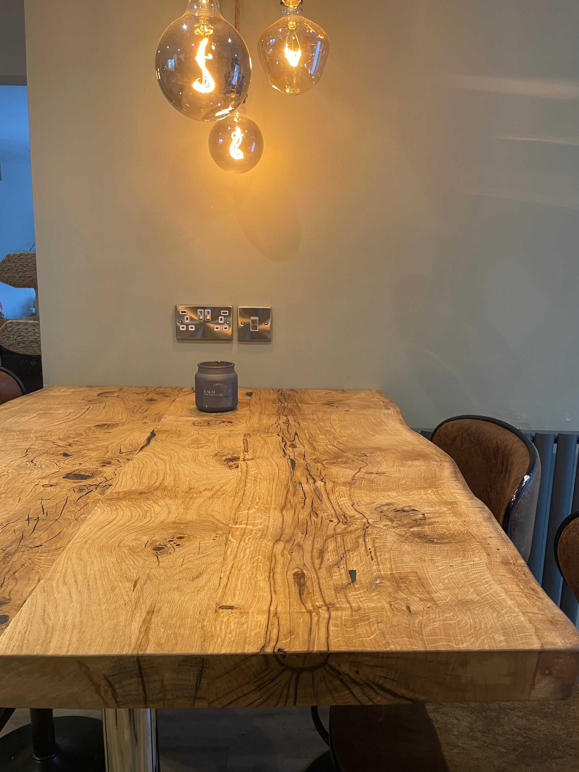 Quercia Live Edge Character Oak Breakfast Bar - FocusFive Designs