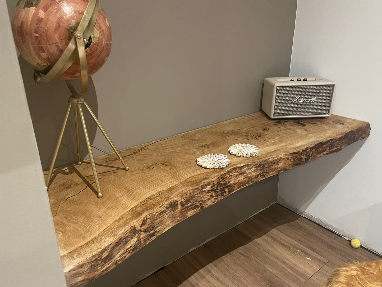 Chunky Live Edge Character Oak Floating Shelves - FocusFive Designs