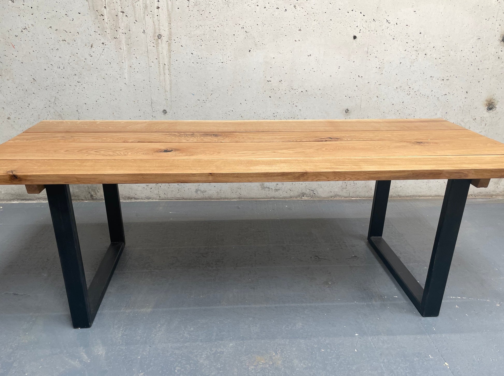 Aperto Outdoor Industrial Oak Dining Table - FocusFive Designs