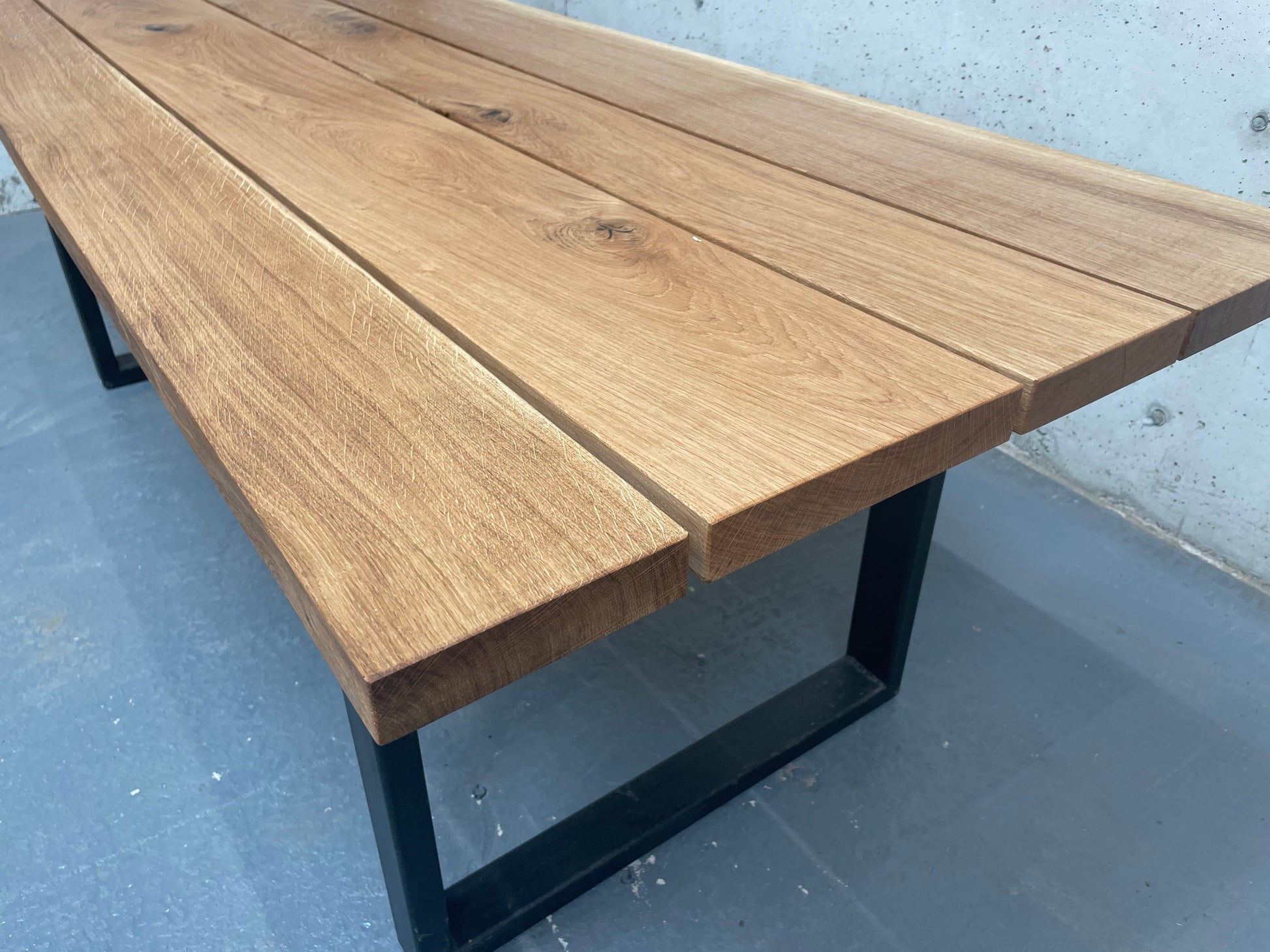 Aperto Outdoor Industrial Oak Dining Table - FocusFive Designs