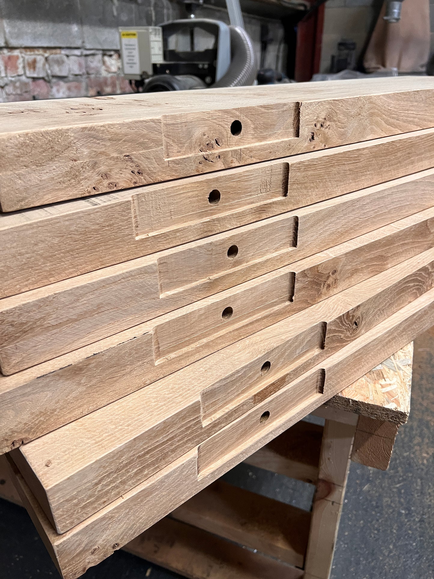 Chunky Live Edge Oak Floating Shelves - 48mm