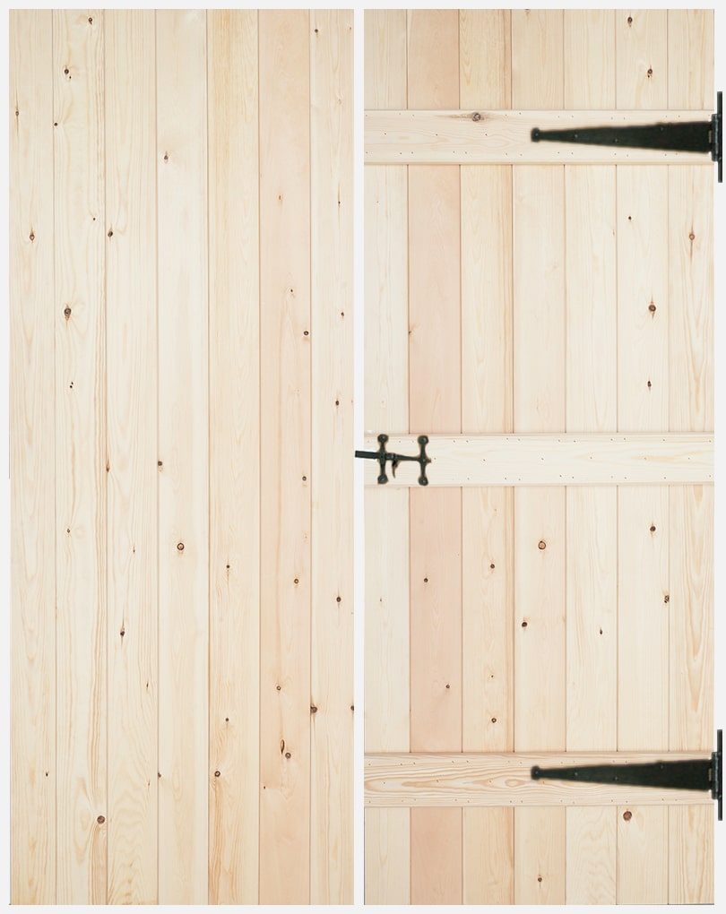 Scandinavian Pine Interior Ledge Doors