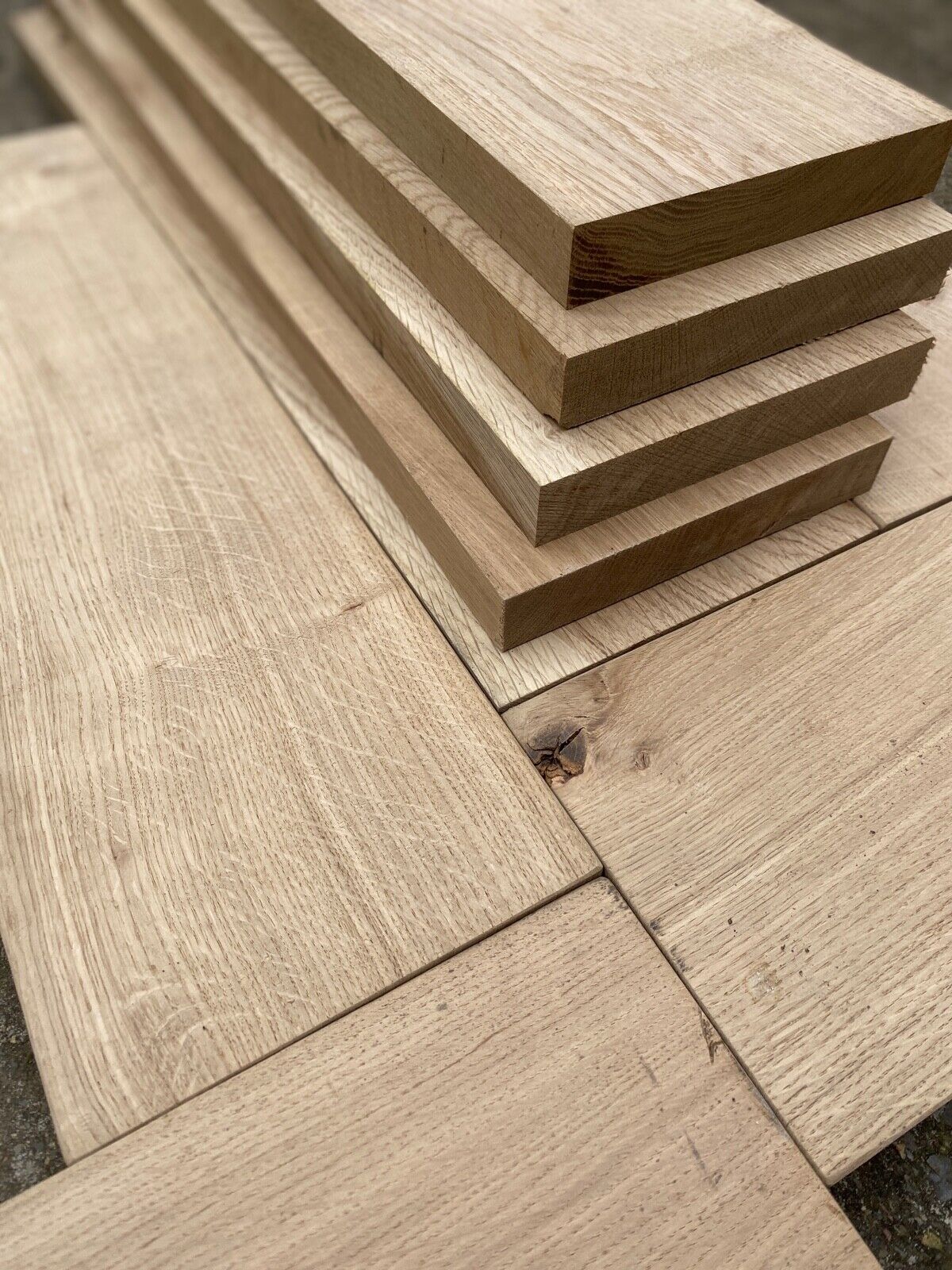 Planed American White Oak Boards