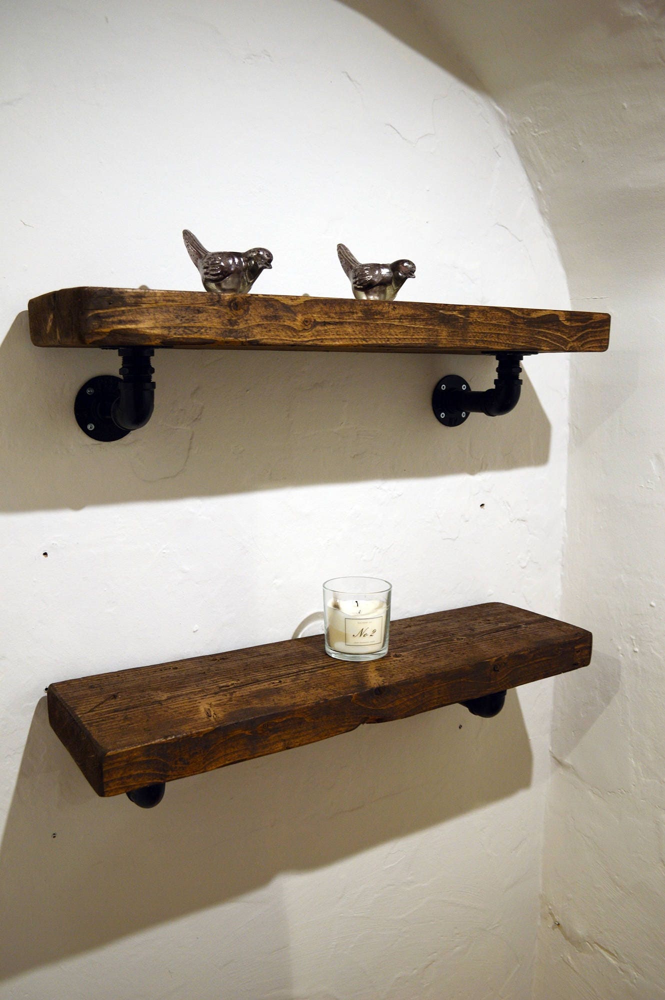 Orlo Reclaimed Pipework Shelves | 9 Inch Depth - FocusFive Designs