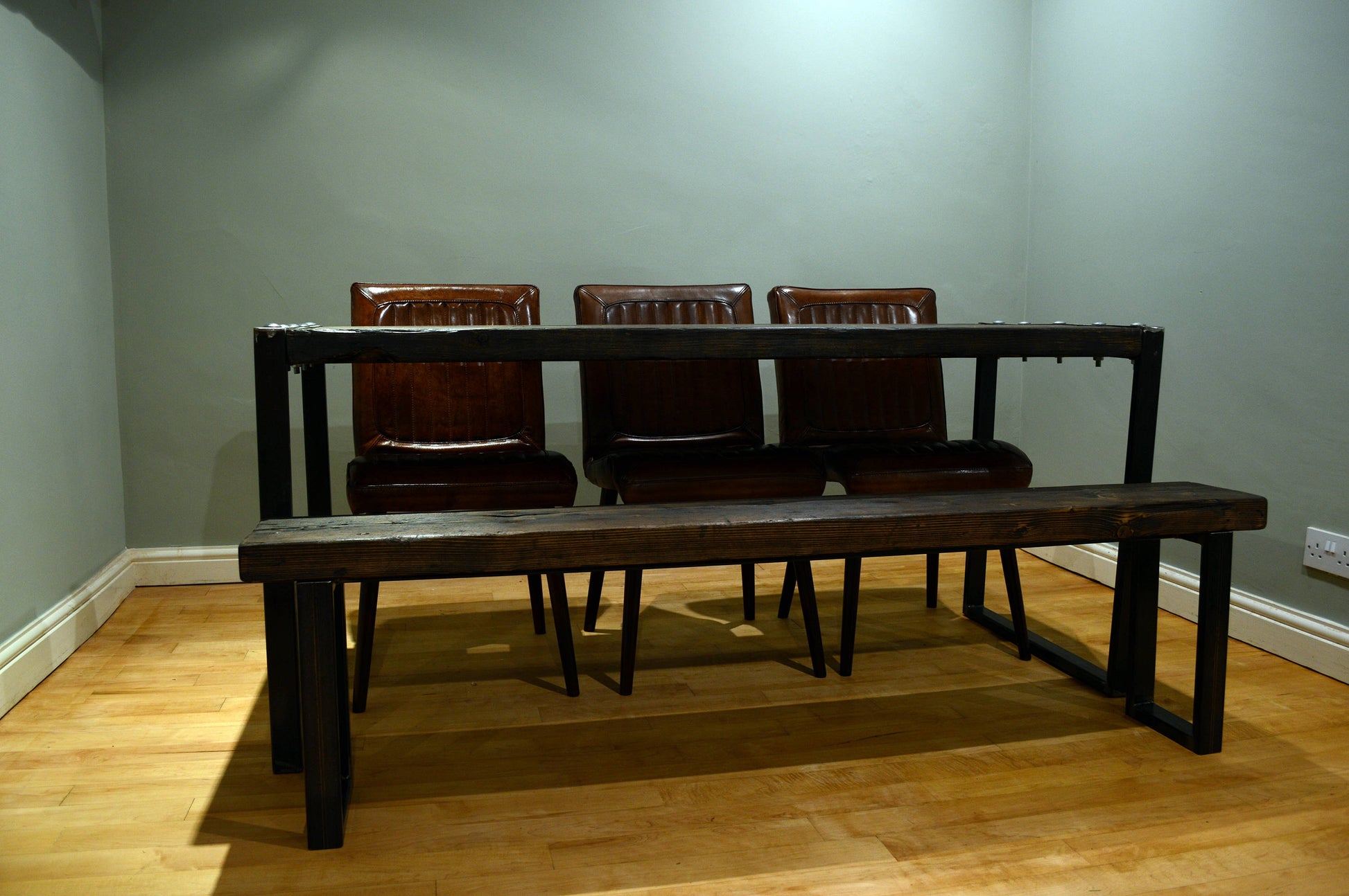 Forte Industrial Reclaimed Dining Table - FocusFive Designs