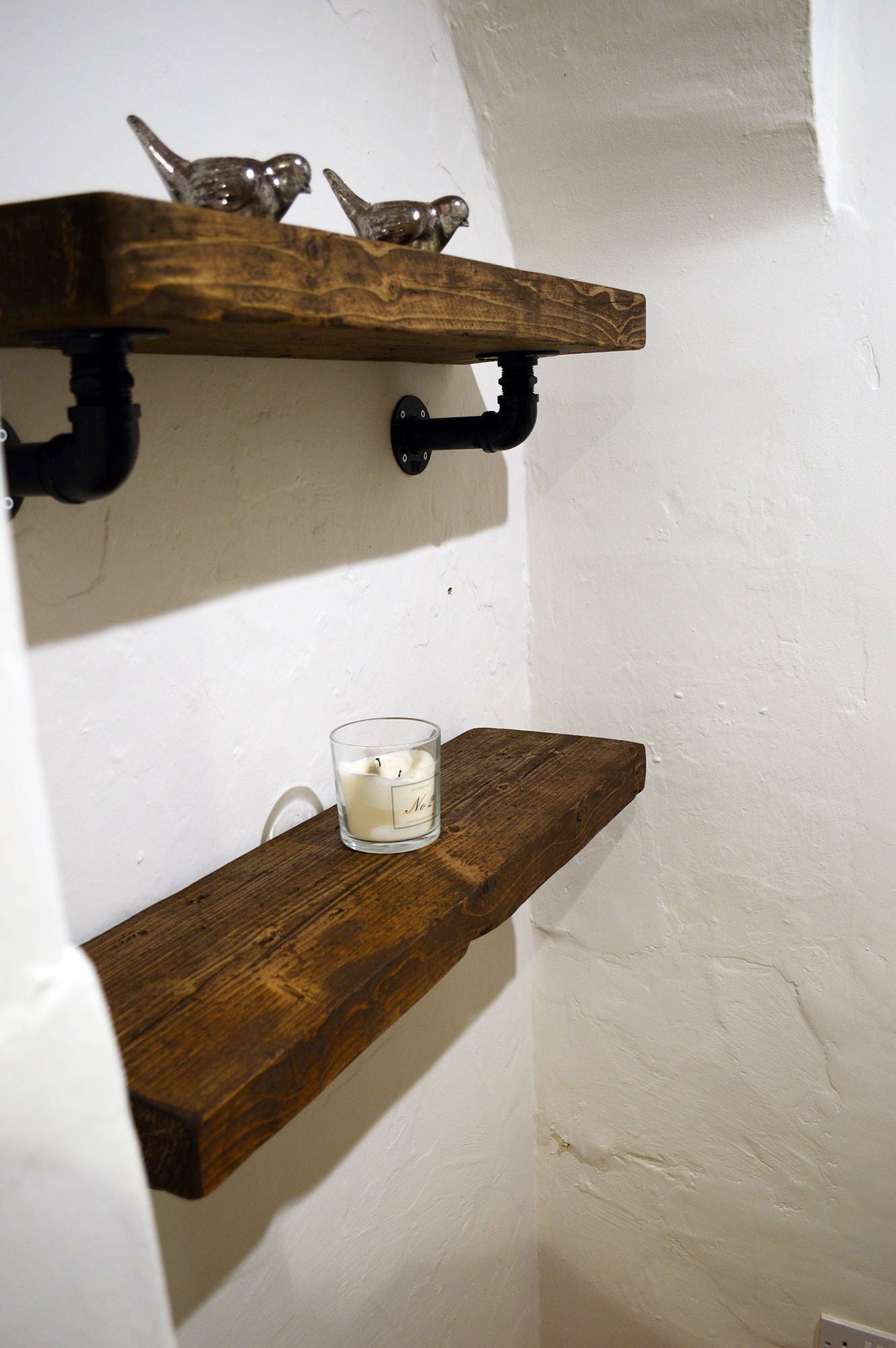 Orlo Reclaimed Pipework Shelves | 9 Inch Depth - FocusFive Designs