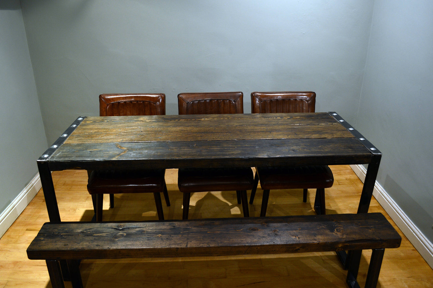 Forte Industrial Reclaimed Dining Table - FocusFive Designs