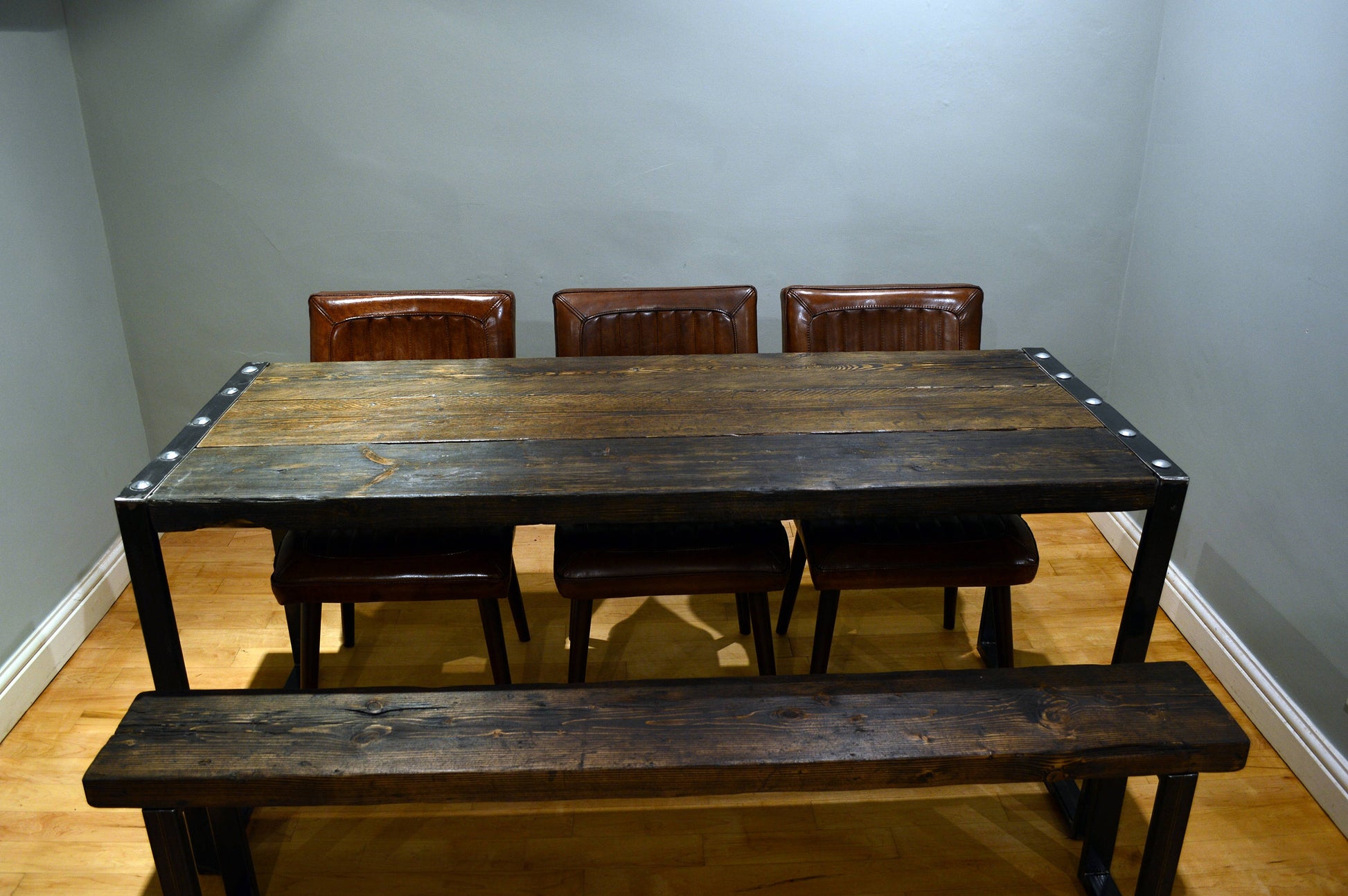 Forte Industrial Reclaimed Dining Table - FocusFive Designs