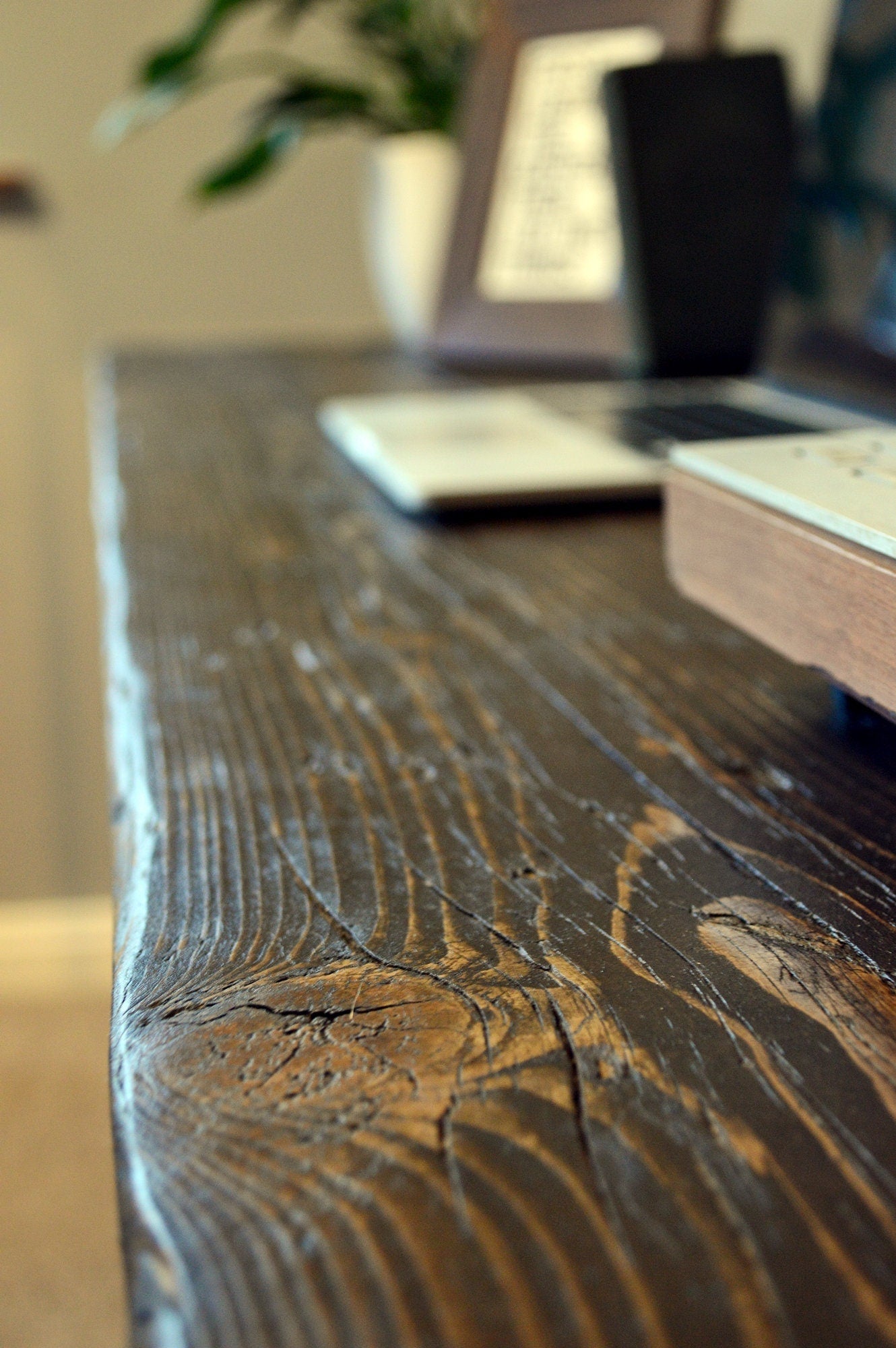 Prima Industrial Reclaimed Wood Desk - FocusFive Designs