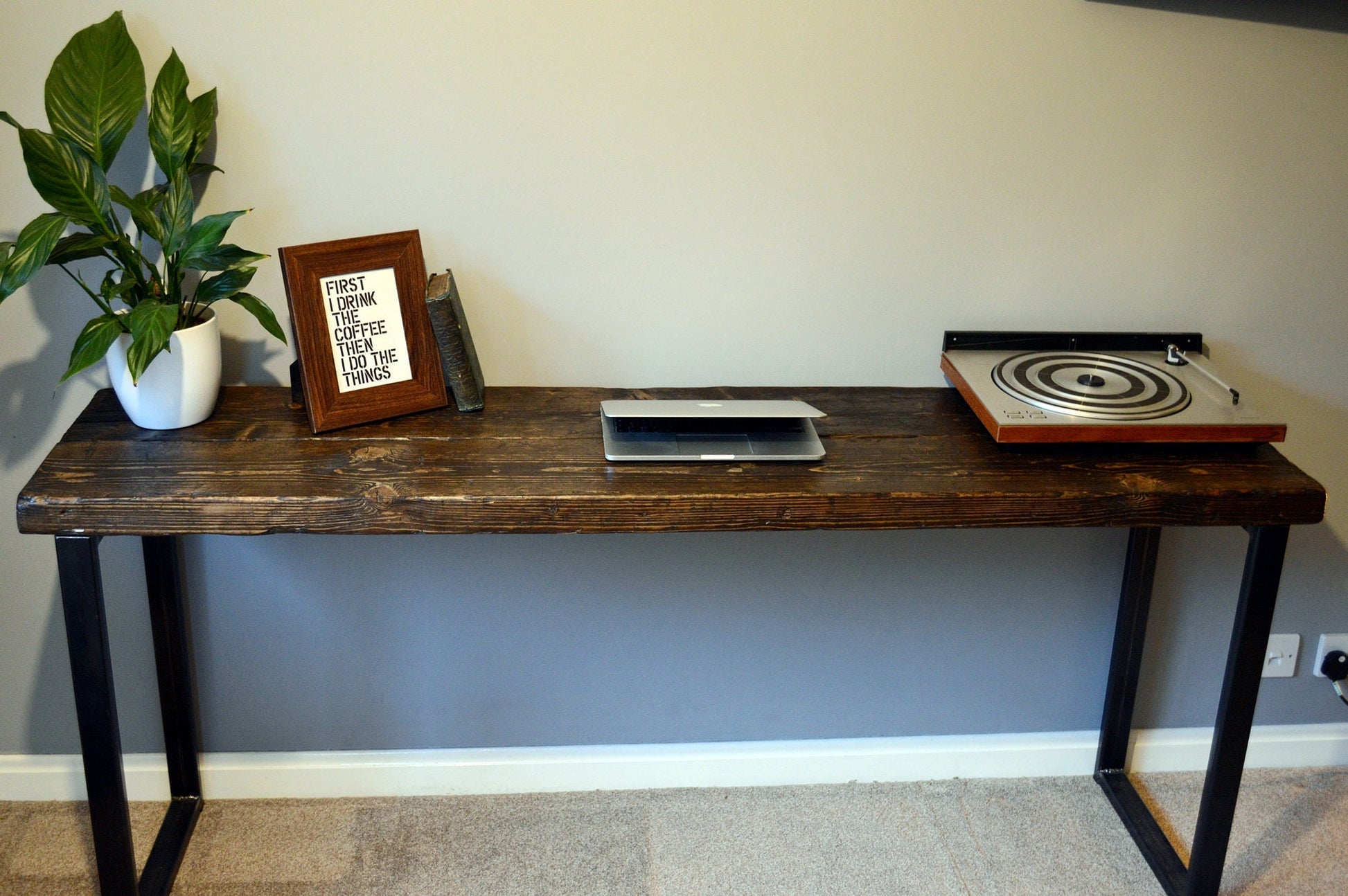 Prima Industrial Reclaimed Wood Desk - FocusFive Designs