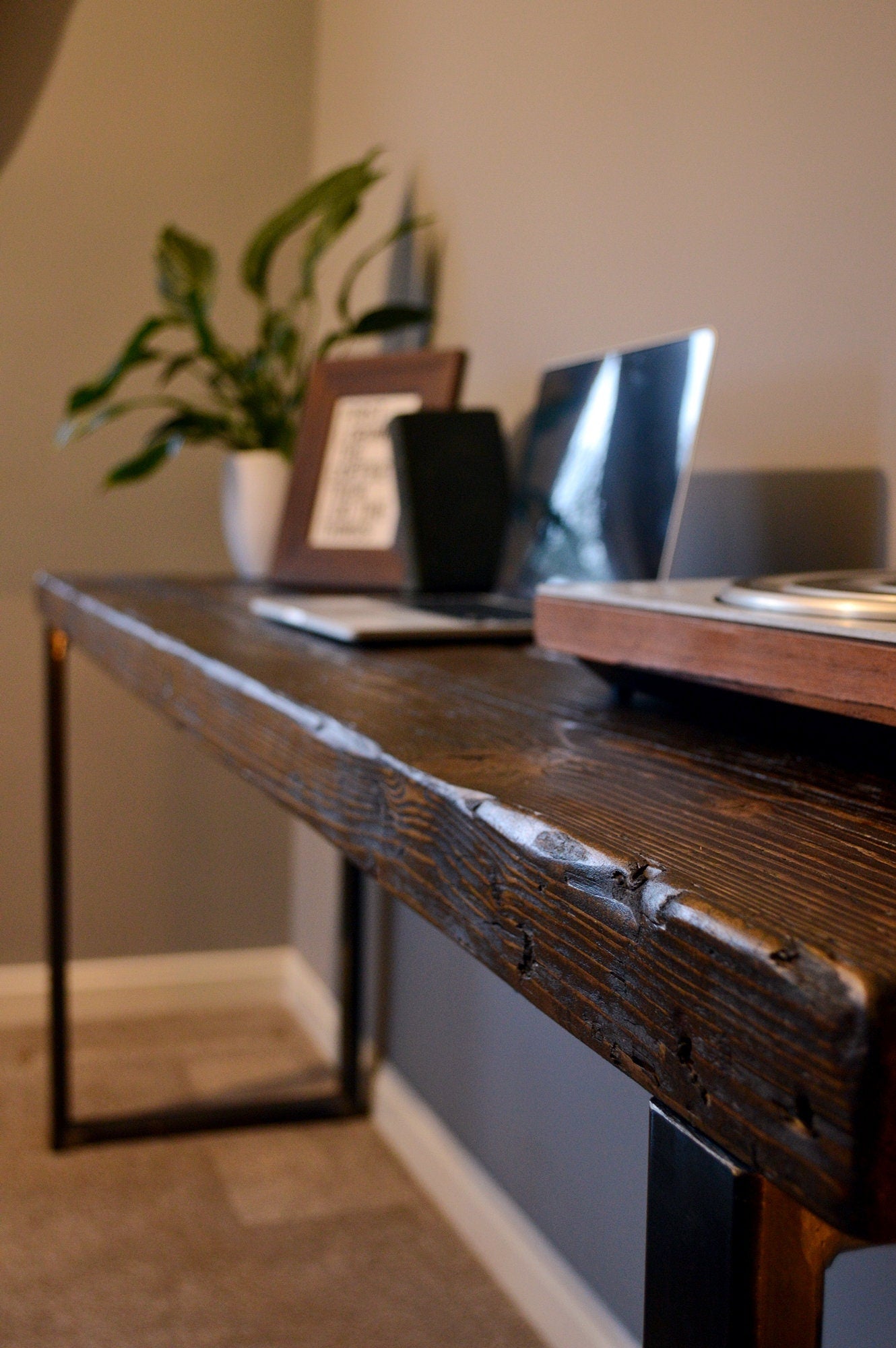 Prima Industrial Reclaimed Wood Desk - FocusFive Designs