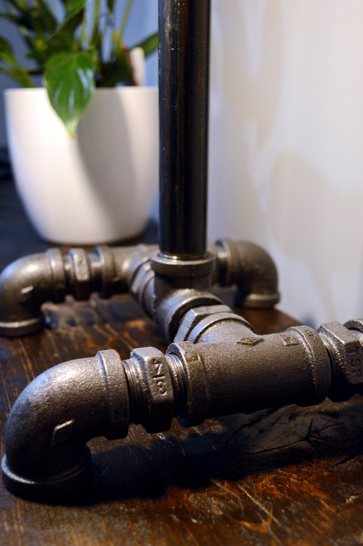 Industrial Steel Pipe Table Lamp - FocusFive Designs