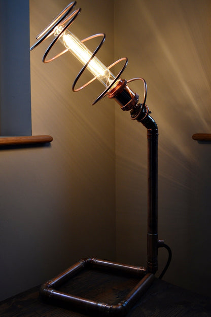 Vortice Copper Swirl Table Lamp