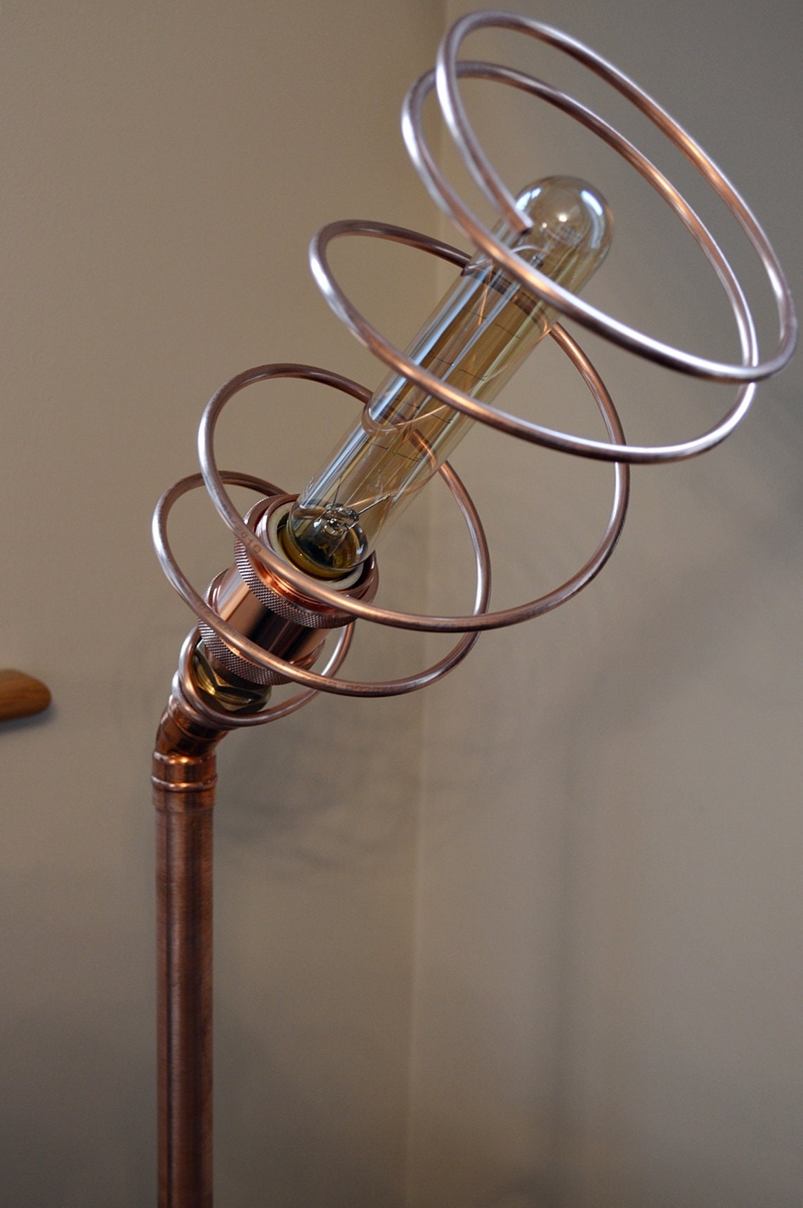 Vortice Copper Swirl Table Lamp - FocusFive Designs