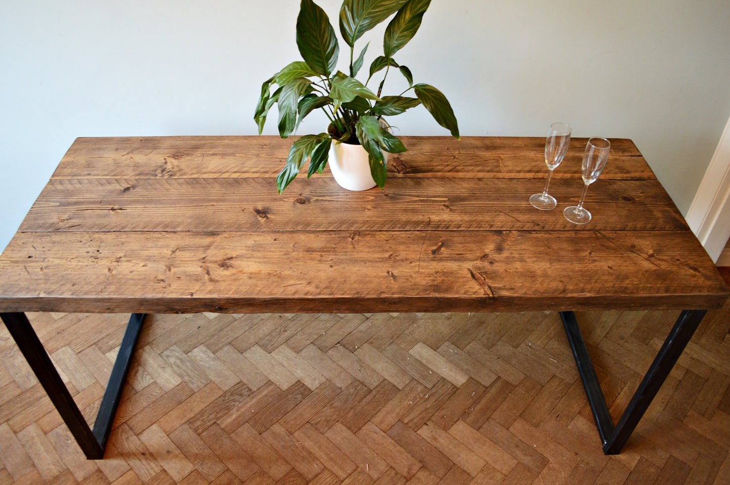 Prima Industrial Reclaimed Wood Dining Table - FocusFive Designs