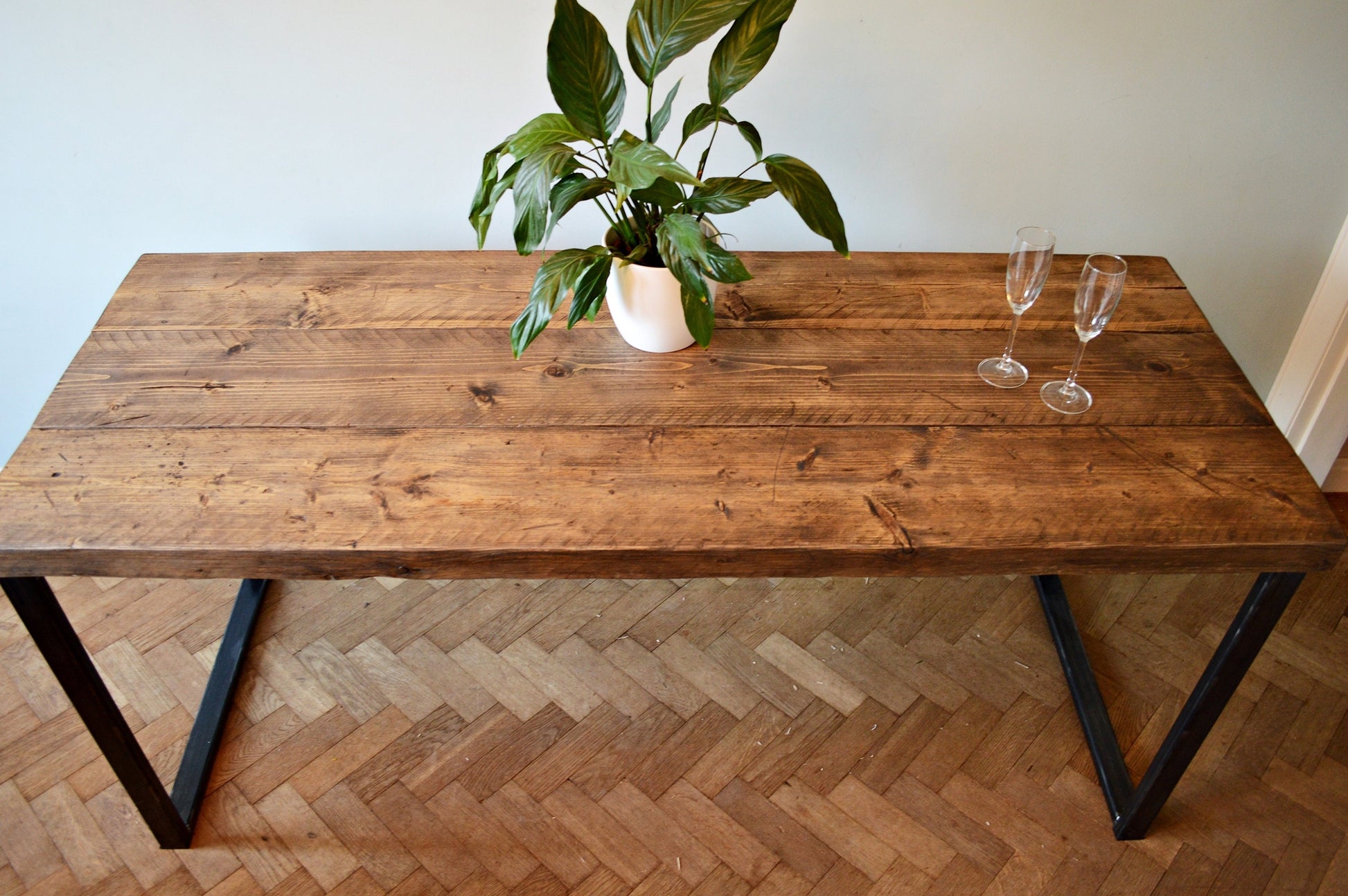 Prima Industrial Reclaimed Wood Dining Table - FocusFive Designs