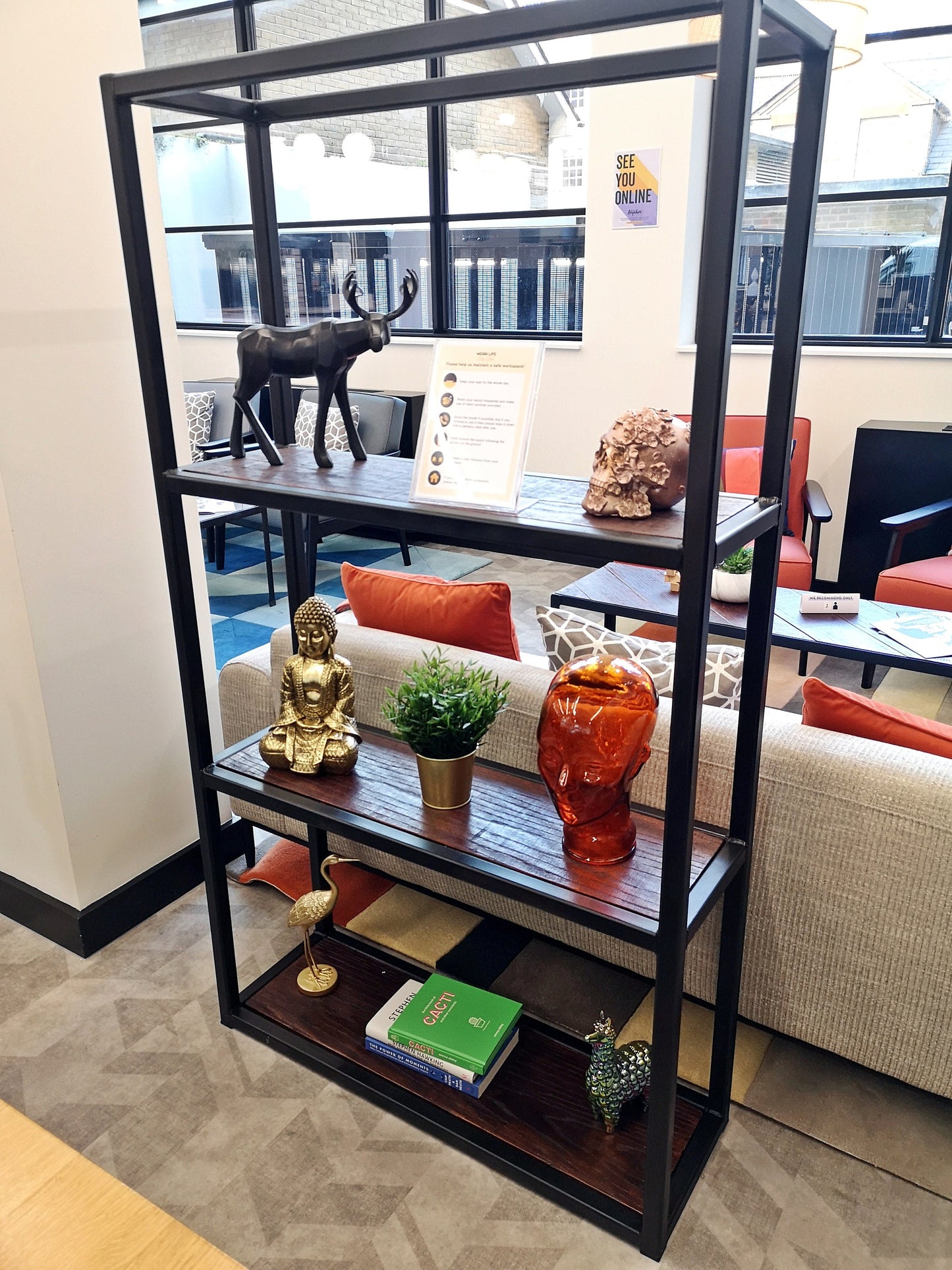 Cubo Industrial Character Oak Bookshelf Unit