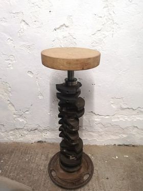 Bespoke Crankshaft Bar Stool - FocusFive Designs