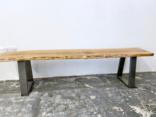 Onda Character Oak Live Edge Bench - FocusFive Designs