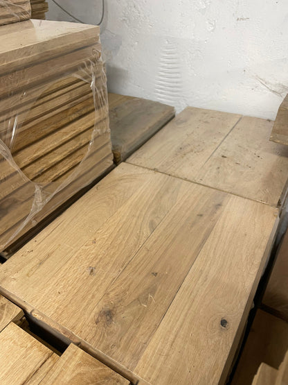 Solid Oak Parquet Herringbone Flooring, 450 x 70mm | Rustic Character Grade, Hardwood Flooring