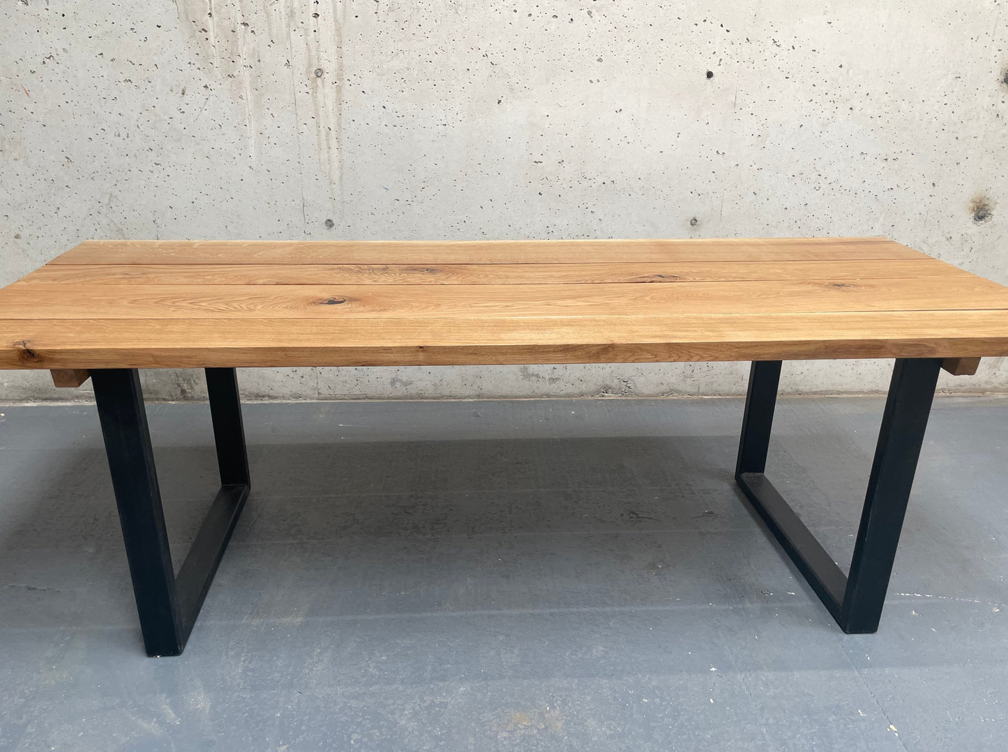 Aperto Outdoor Industrial Oak Dining Table
