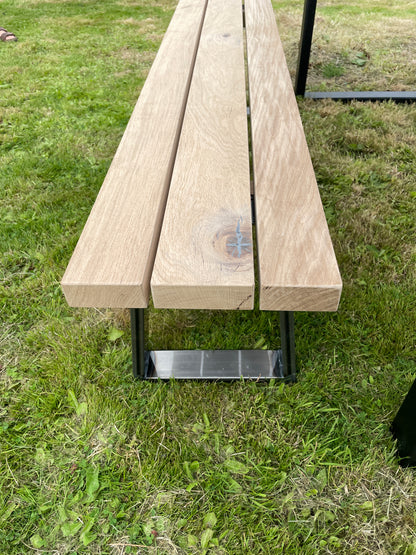 Aperto Outdoor Industrial Oak Bench