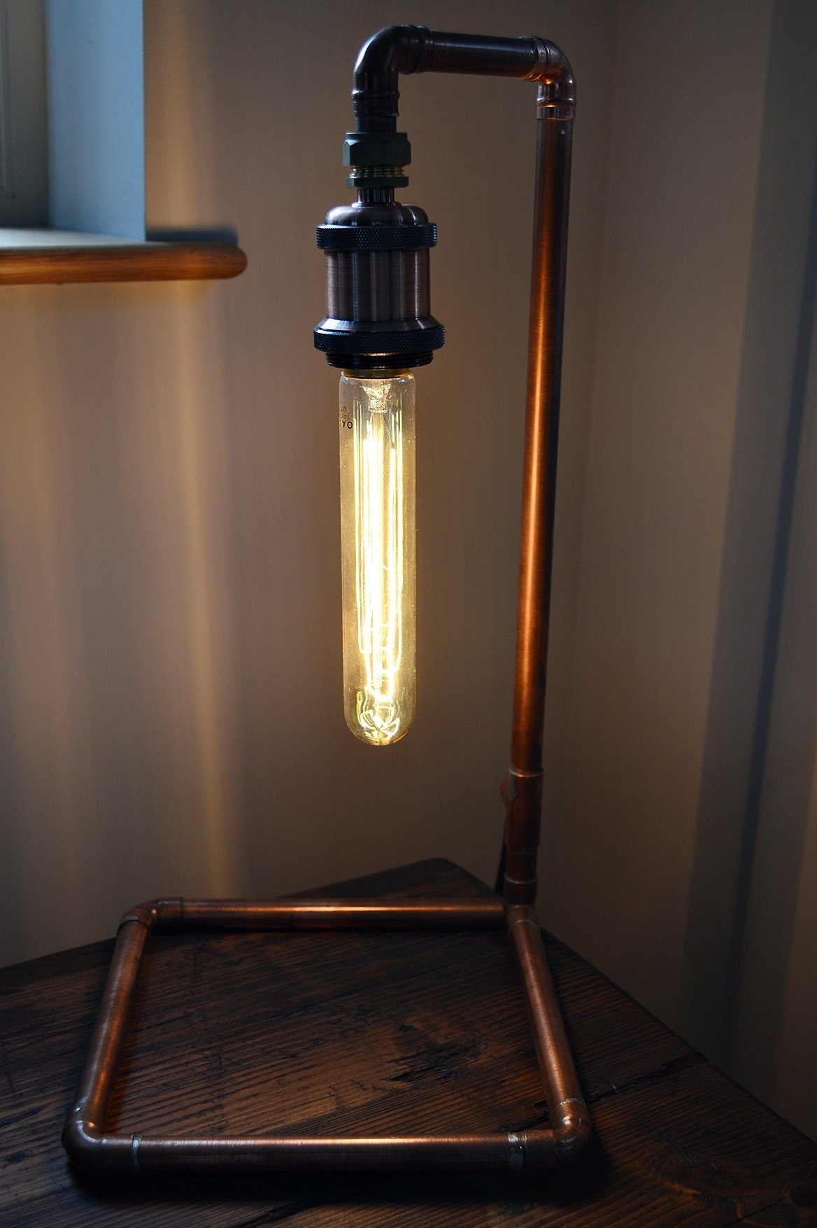 Polished Copper Table Lamp