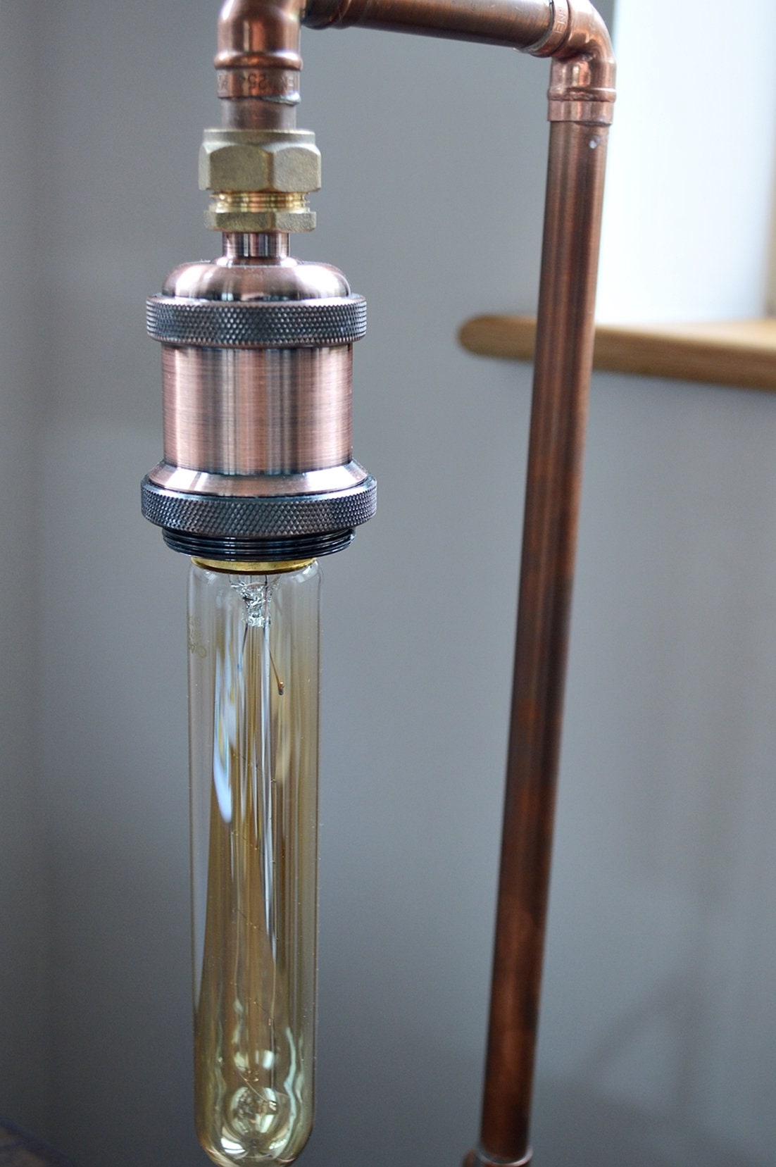 Polished Copper Table Lamp