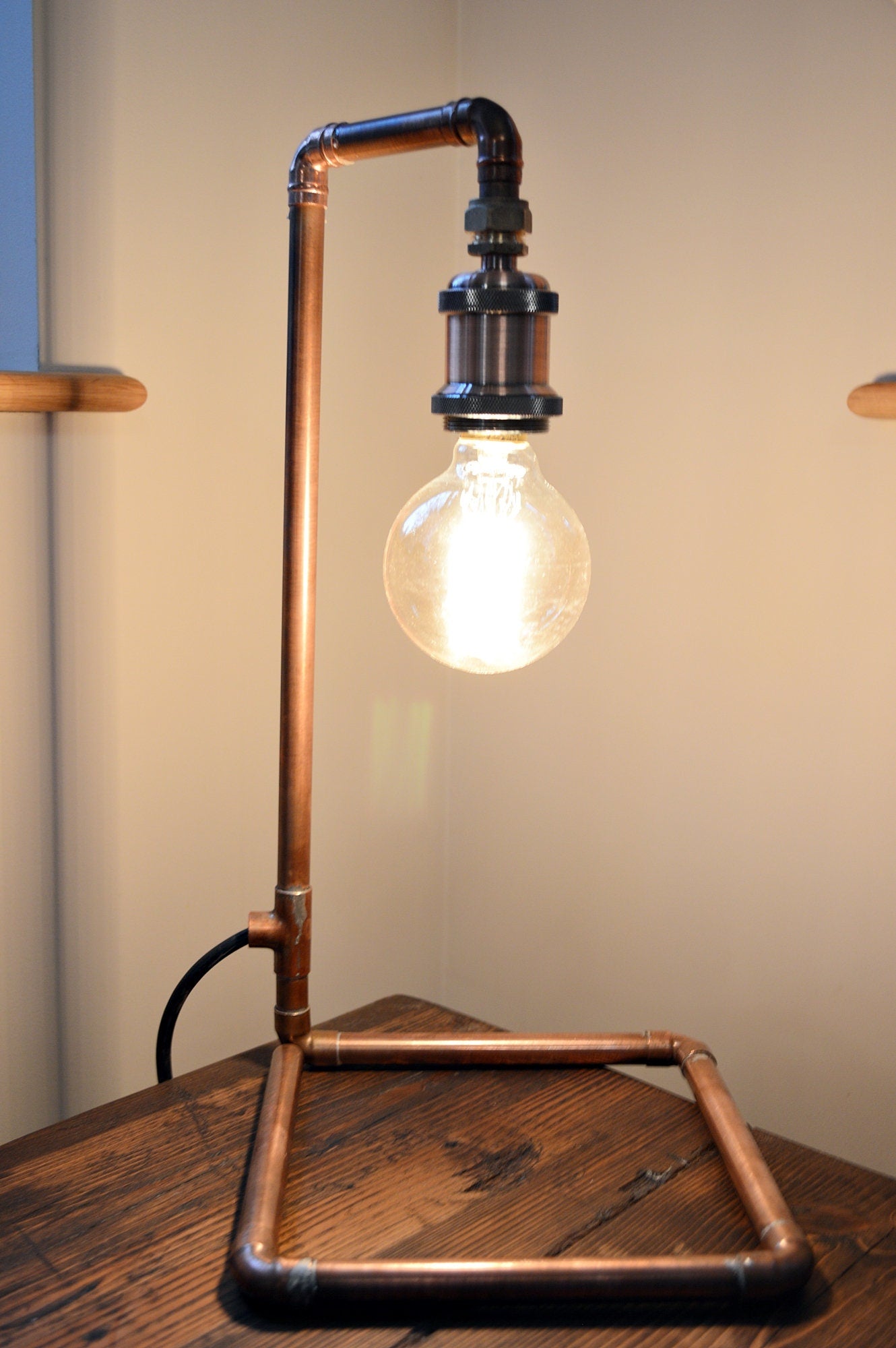 Polished Copper Table Lamp