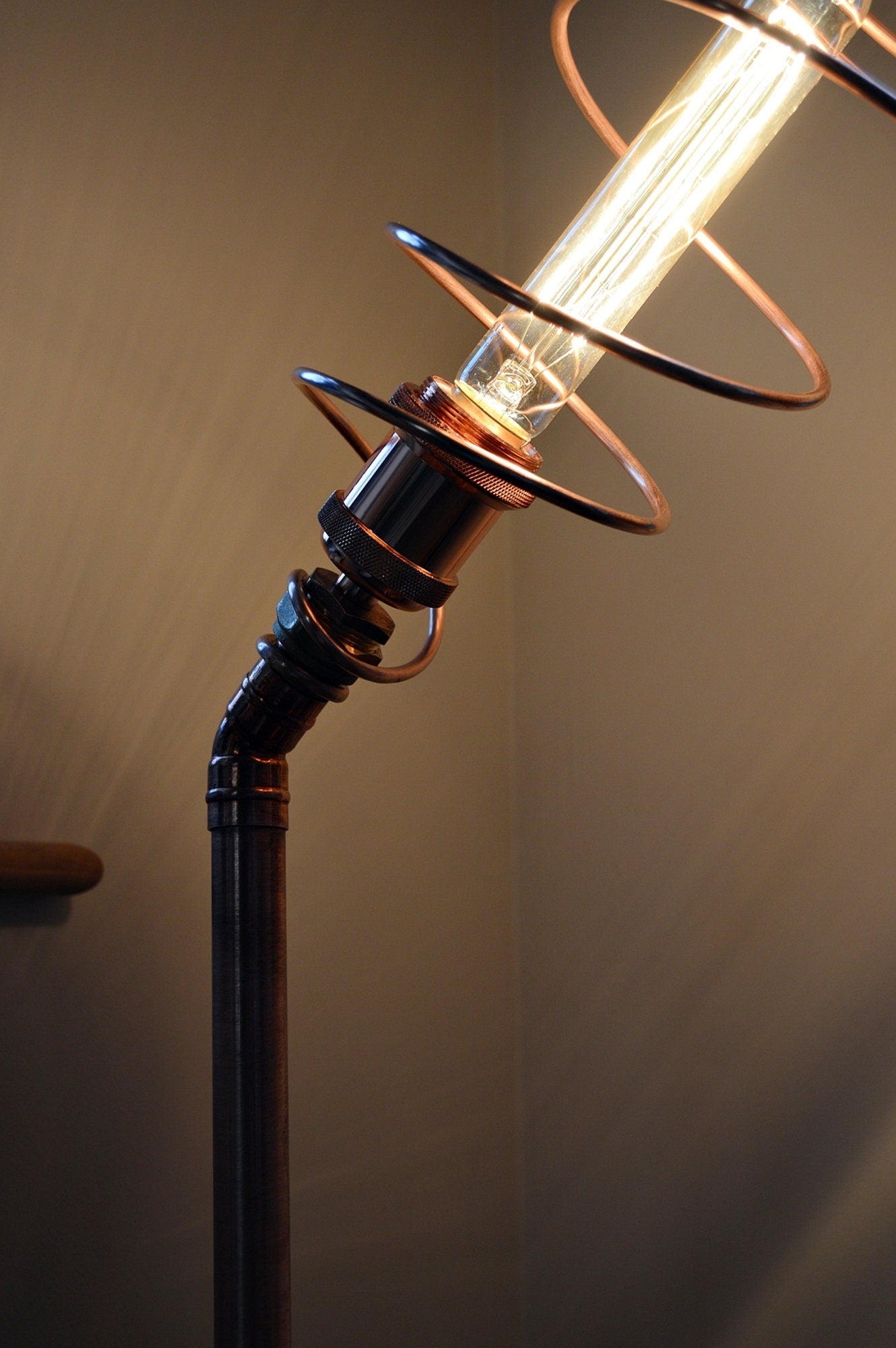 Vortice Copper Swirl Table Lamp