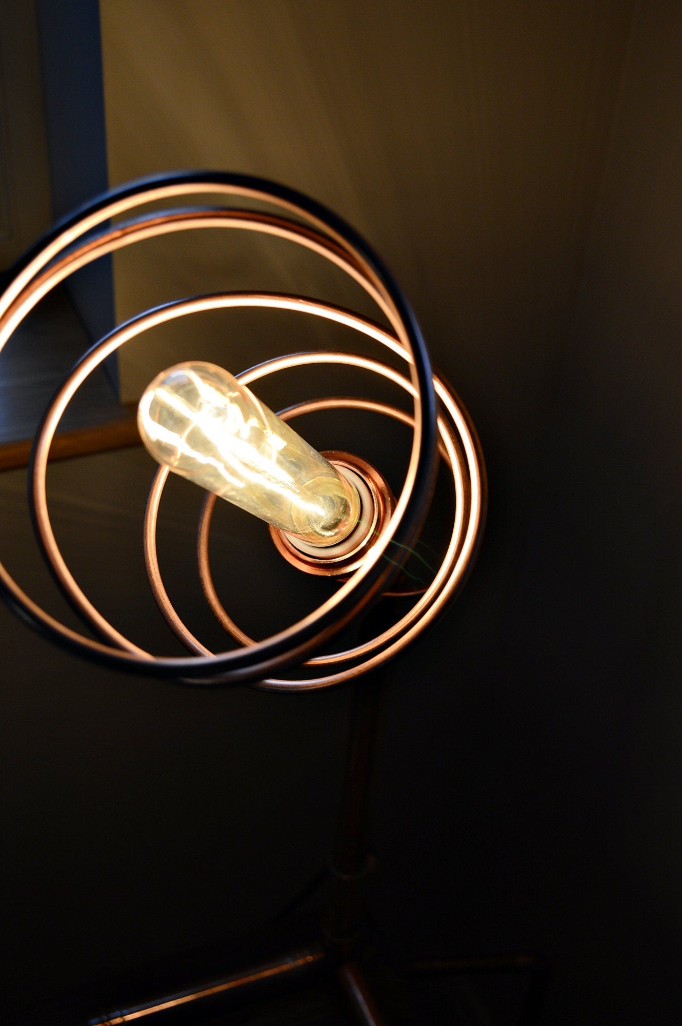 Vortice Copper Swirl Table Lamp