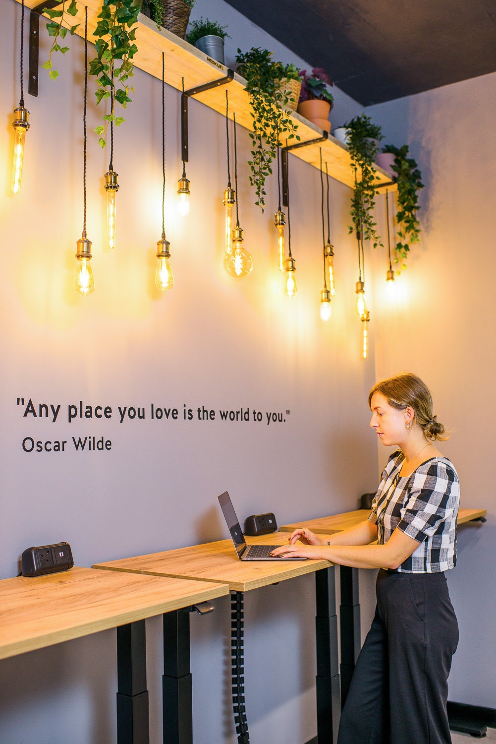 Accendio Reclaimed Wood Industrial Chandelier