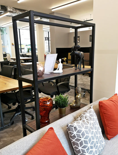 Cubo Industrial Character Oak Bookshelf Unit - FocusFive Designs