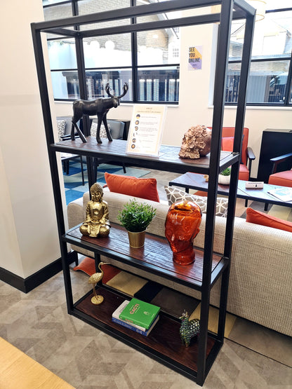 Cubo Industrial Character Oak Bookshelf Unit - FocusFive Designs