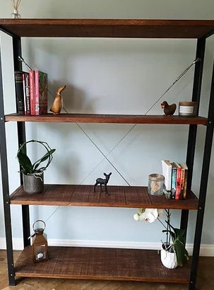Cavo Industrial Cable Oak Bookcase - FocusFive Designs