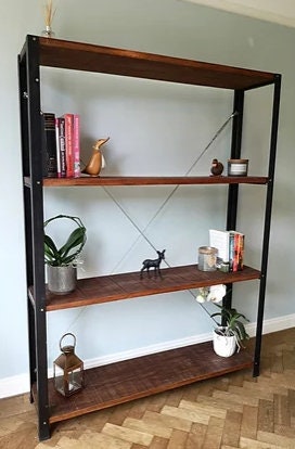 Cavo Industrial Cable Oak Bookcase - FocusFive Designs