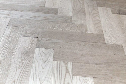 Solid Oak Parquet Herringbone Flooring, 450 x 70mm | Rustic Character Grade, Hardwood Flooring